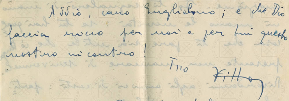 Lettera di Vittore Branca ad Alberti, Savona, 21 agosto 1946, firma